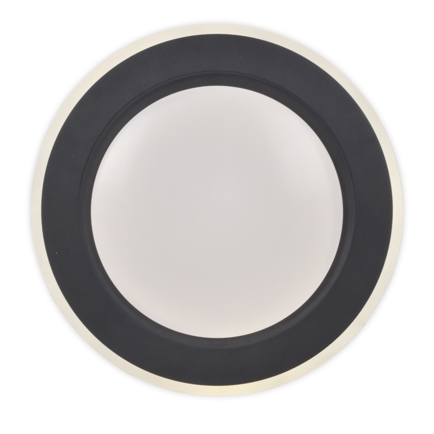 Top Light - LED Dimmable φωτιστικό οροφής NORMAN LED/51W/230V διάμετρος 39 cm μαύρο + τηλεχειριστήριο