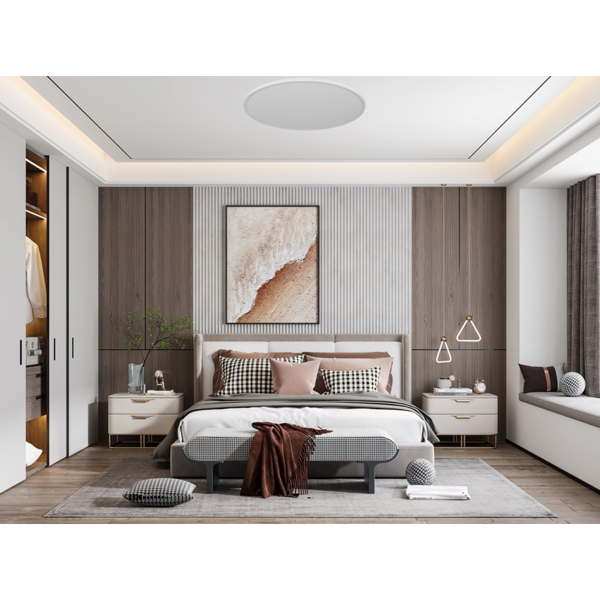 Top Light - LED Dimmable φωτιστικό οροφής REVIT LED/70W/230V 3000-6500K διάμετρος 75 cm λευκό + τηλεχειριστήριο