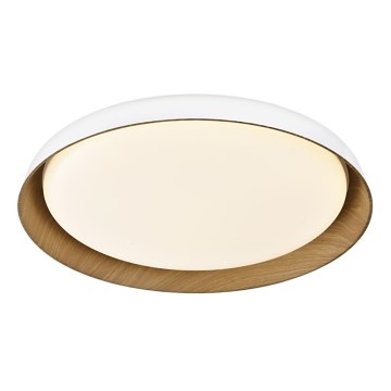 Top Light - LED Dimmable φωτιστικό οροφής SATELLITE LED/48W/230V 3000-6500K διάμετρος 53 cm λευκό/καφέ + τηλεχειριστήριο