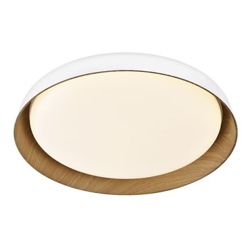 Top Light - LED Dimmable φωτιστικό οροφής SATELLITE LED/36W/230V 3000-6500K διάμετρος 43 cm λευκό/καφέ + τηλεχειριστήριο