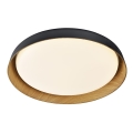 Top Light - LED Dimmable φωτιστικό οροφής SATELLITE LED/36W/230V 3000-6500K διάμετρος 43 cm μαύρο/καφέ + τηλεχειριστήριο