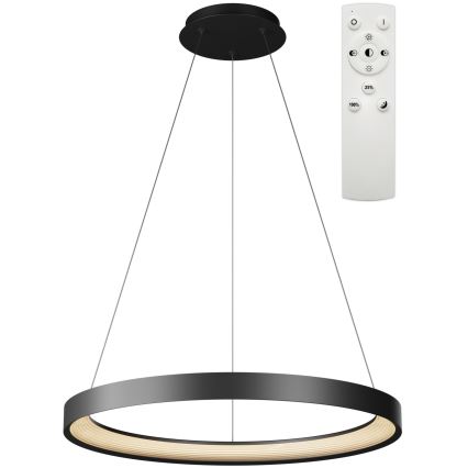 Top Light - Led Dimmable κρεμαστό φωτιστικό οροφής ORBIT LED/40W/230V 3000-6500K διάμετρος 50 cm μαύρο + τηλεχειριστήριο