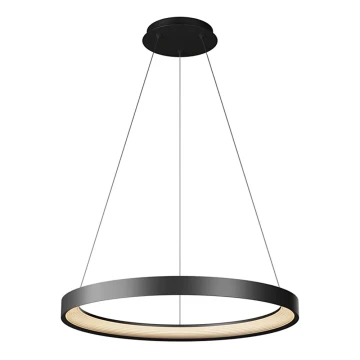 Top Light - Led Dimmable κρεμαστό φωτιστικό οροφής ORBIT LED/40W/230V 3000-6500K διάμετρος 50 cm μαύρο + τηλεχειριστήριο
