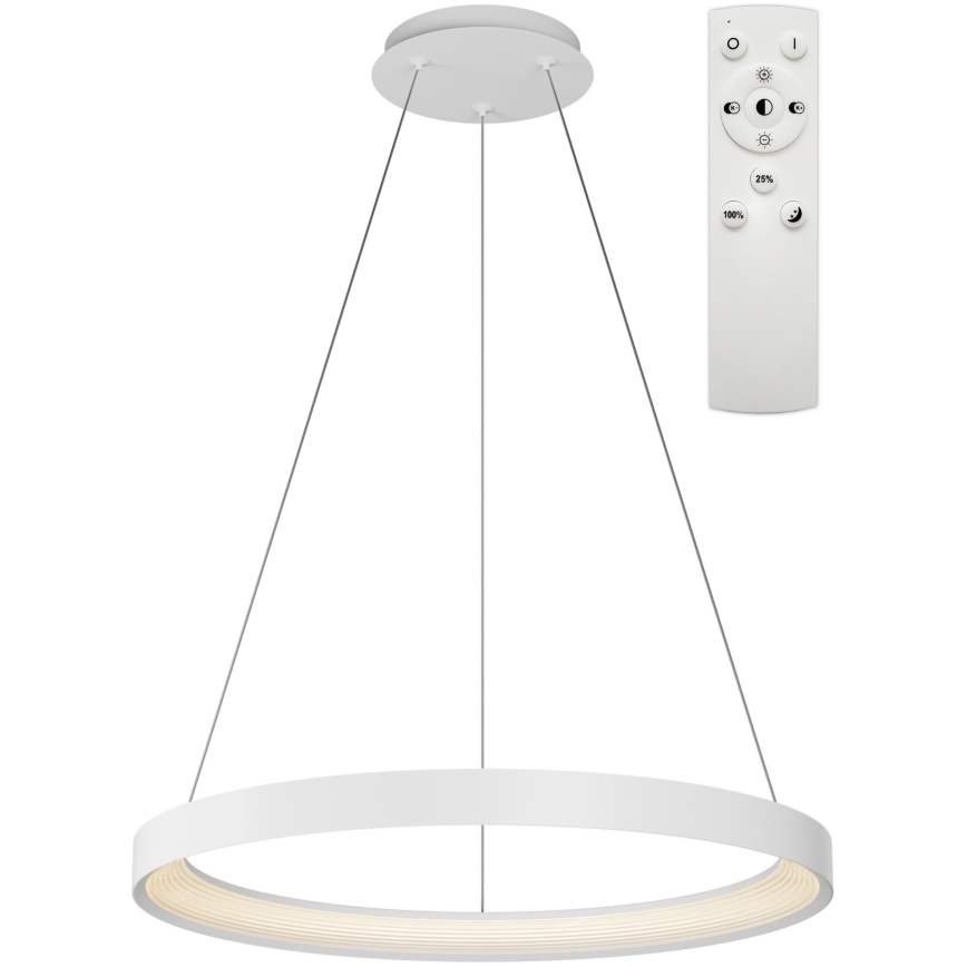 Top Light - Led Dimmable κρεμαστό φωτιστικό οροφής ORBIT LED/40W/230V 3000-6500K διάμετρος 50 cm λευκό + τηλεχειριστήριο