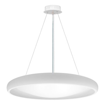 Top Light - Led Dimmable κρεμαστό φωτιστικό οροφής SALERNO LED/60W/230V 3000-6500K διάμετρος 60 cm λευκό + τηλεχειριστήριο