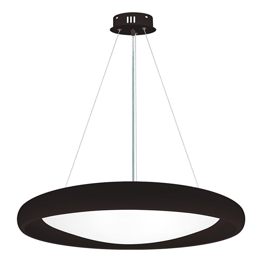 Top Light - Led Dimmable κρεμαστό φωτιστικό οροφής SALERNO LED/60W/230V 3000-6500K διάμετρος 60 cm μαύρο + τηλεχειριστήριο