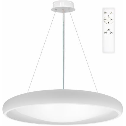 Top Light - Led Dimmable κρεμαστό φωτιστικό οροφής SALERNO LED/60W/230V 3000-6500K διάμετρος 60 cm λευκό + τηλεχειριστήριο