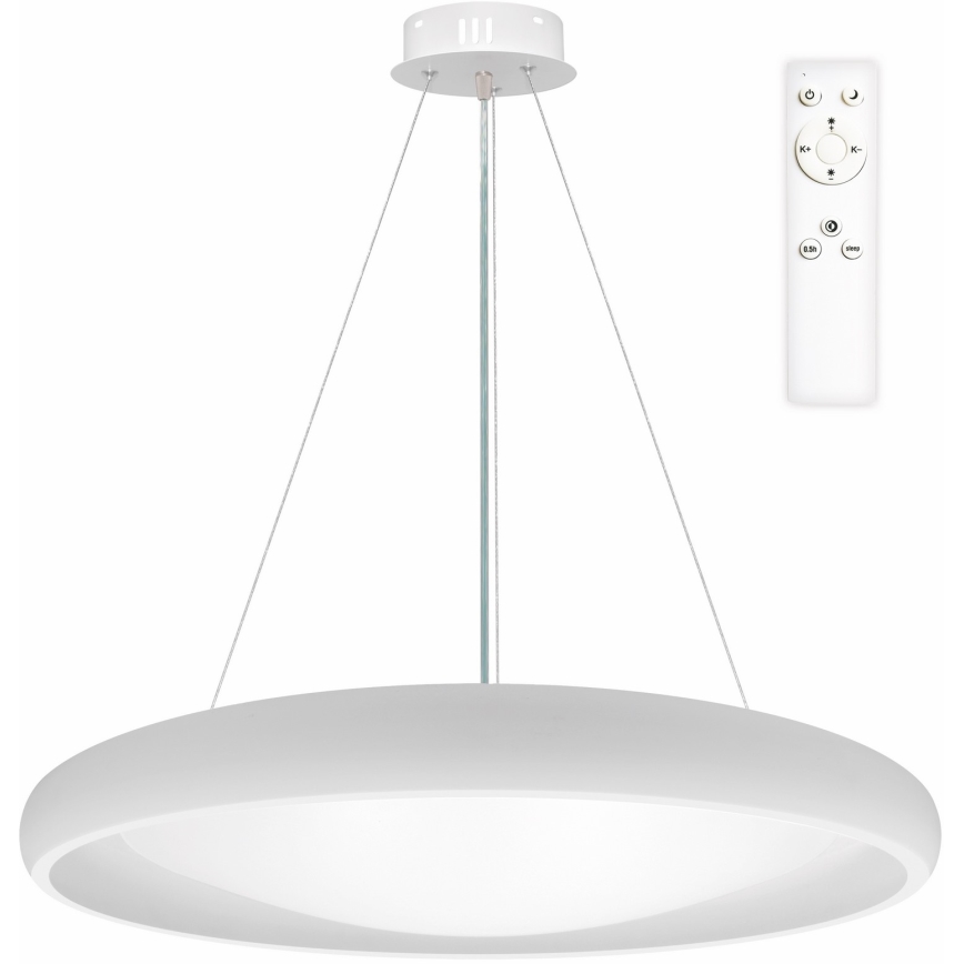 Top Light - Led Dimmable κρεμαστό φωτιστικό οροφής SALERNO LED/60W/230V 3000-6500K διάμετρος 60 cm λευκό + τηλεχειριστήριο