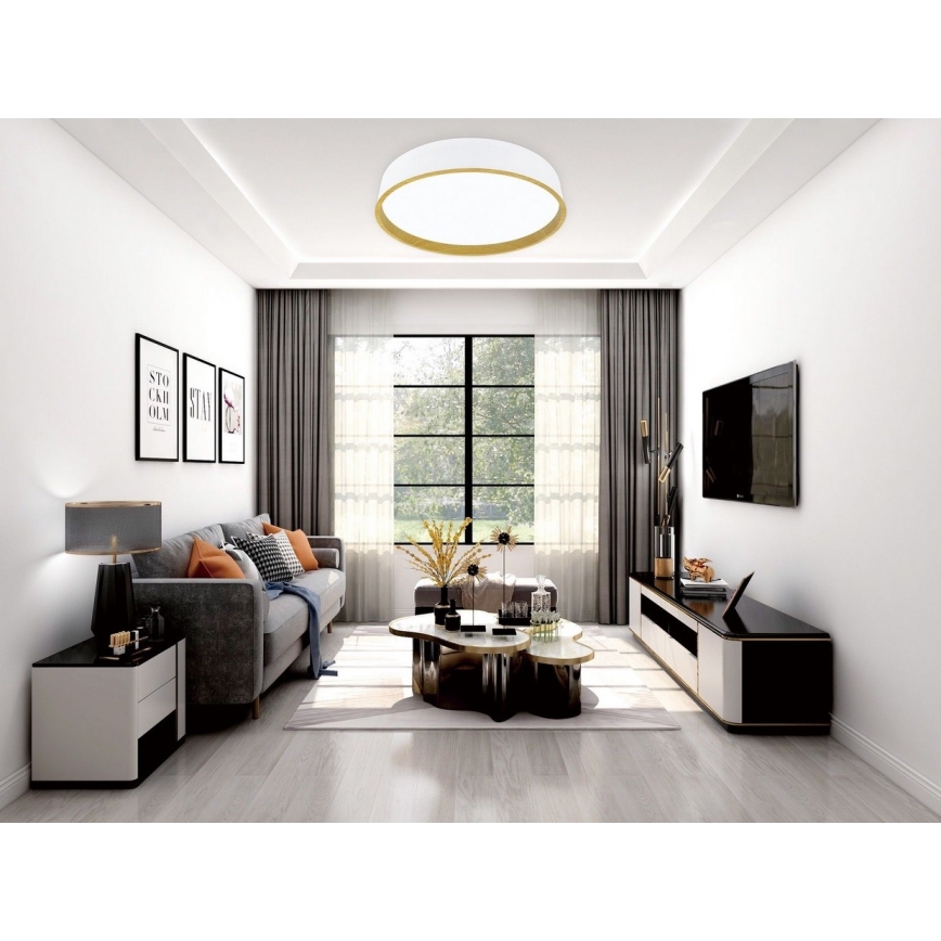 Top Light - LED Dimmable φωτιστικό οροφής DEKOR LED/51W/230V διάμετρος 40 cm 3000-6500K+ τηλεχειριστήριο