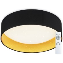 Top Light - LED Dimmable φωτιστικό οροφής IVONA 40C RC LED/24W/230V + τηλεχειριστήριο μαύρο