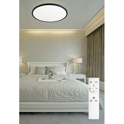 Top Light - LED Dimmable φωτιστικό οροφής REVIT LED/70W/230V 3000-6500K διάμετρος 75 cm μαύρο + τηλεχειριστήριο