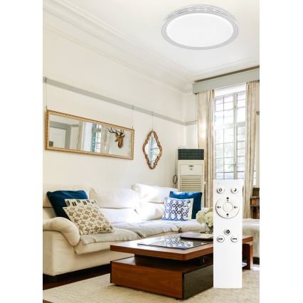 Top Light - LED Dimmable φωτιστικό οροφής SAFIR LED/51W/230V 3000-6500K διάμετρος 48 cm + τηλεχειριστήριο