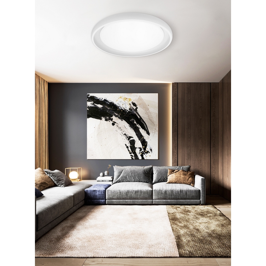 Top Light - LED Dimmable φωτιστικό οροφής SALERNO LED/60W/230V 3000-6500K διάμετρος 60 cm λευκό + τηλεχειριστήριο