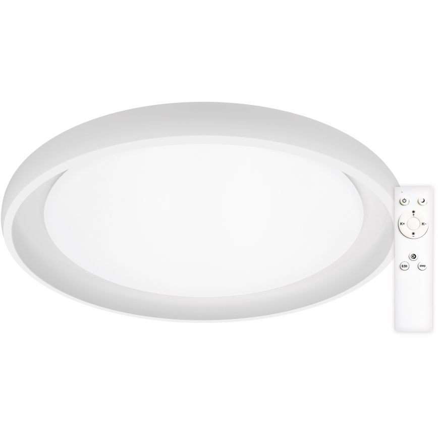 Top Light - LED Dimmable φωτιστικό οροφής SALERNO LED/60W/230V 3000-6500K διάμετρος 60 cm λευκό + τηλεχειριστήριο