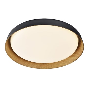 Top Light - LED Dimmable φωτιστικό οροφής SATELLITE LED/36W/230V 3000-6500K διάμετρος 43 cm μαύρο/καφέ + τηλεχειριστήριο