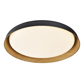 Top Light - LED Dimmable φωτιστικό οροφής SATELLITE LED/48W/230V 3000-6500K διάμετρος 53 cm μαύρο/καφέ + τηλεχειριστήριο