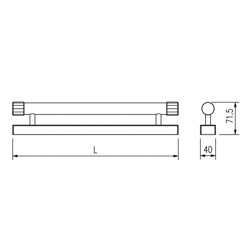 Top Light - LED φωτισμός για καθρέφτη μπάνιου TURIA LED/12W/230V 3000/4000/6500K IP44 60 cm γυαλιστερό χρώμιο