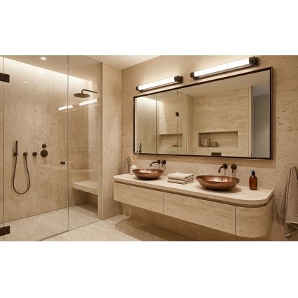Top Light - LED Φωτιστικό καθρέφτη μπάνιου TURIA LED/8W/230V 3000/4000/6500K IP44 40 cm μαύρο