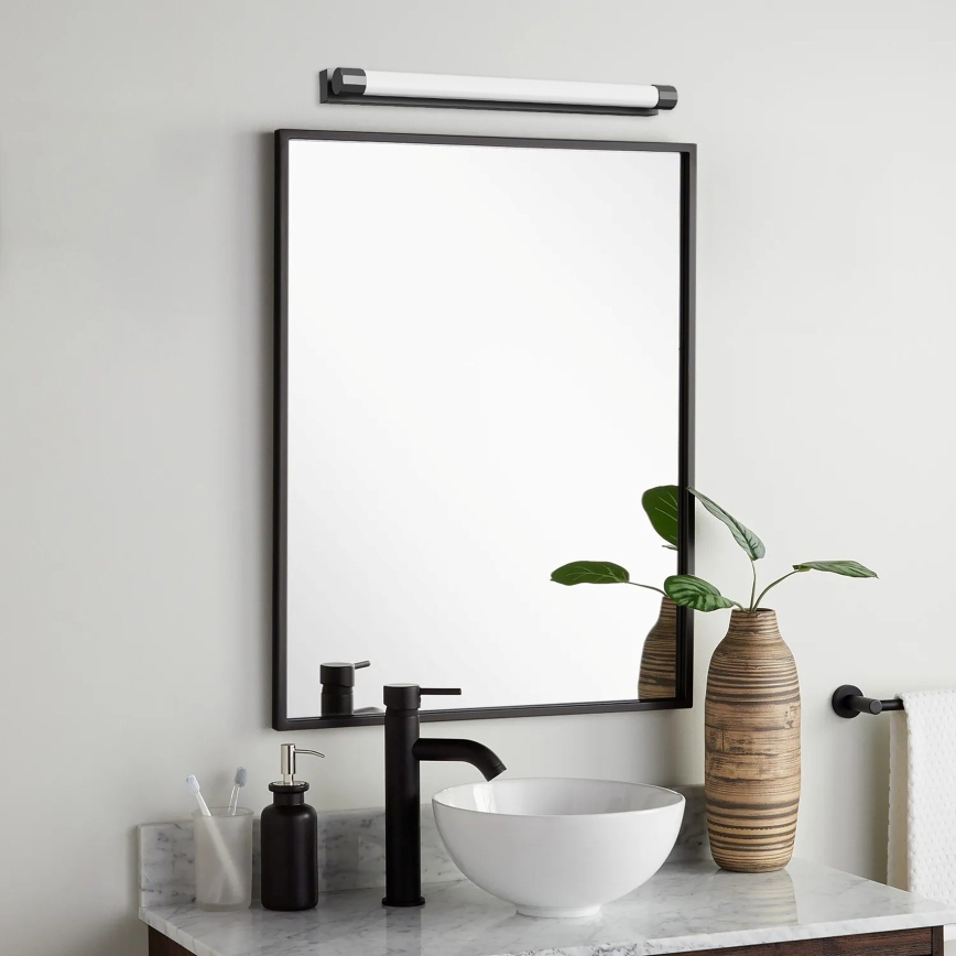 Top Light - LED Φωτιστικό καθρέφτη μπάνιου TURIA LED/8W/230V 3000/4000/6500K IP44 40 cm μαύρο