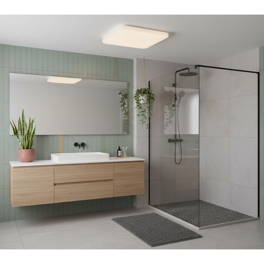 Top Light - LED φωτιστικό οροφής μπάνιου DUNAJ LED/48W/230V 3000/4000/6500K IP44 48x48 cm λευκό