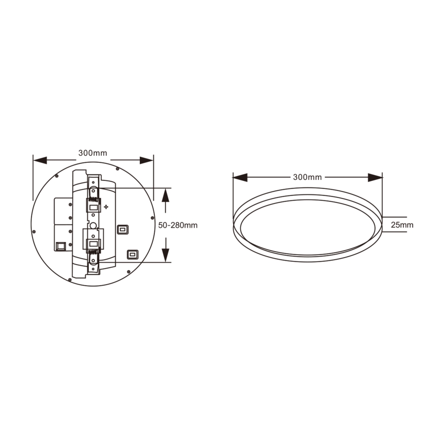 Top Light - Φωτιστικό οροφής LED με αισθητήρα κίνησης REVIT LED/12/18/24W/230V 3000/4000/6500K Ø 30 cm λευκό