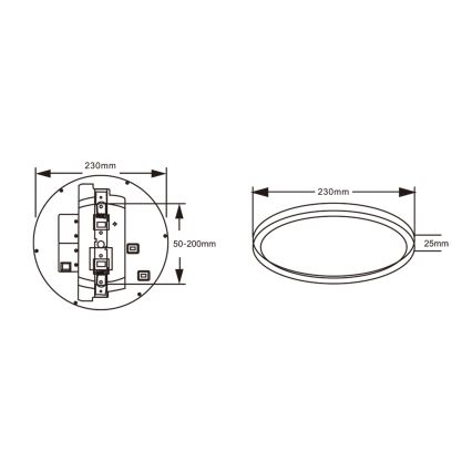 Top Light - Φωτιστικό οροφής LED με αισθητήρα κίνησης REVIT LED/9/12/18W/230V 3000/4000/6500K διάμ. 23 cm λευκό