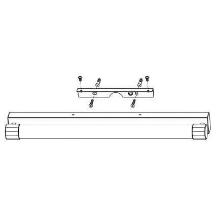 Top Light - LED Φωτισμός καθρέφτη μπάνιου TURIA LED/8W/230V 3000/4000/6500K IP44 40 cm γυαλιστερό χρώμιο