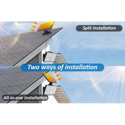 Top Light - Ηλιακός προβολέας τοίχου LED με αισθητήρα HELEON VARIO LED/8W/3,7V IP65 4000K 2200 mAh + τηλεχειριστήριο