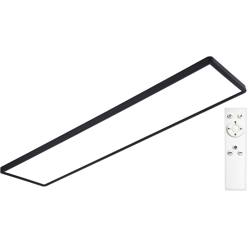 Top Light - LED Πλαφονιέρα οροφής ντιμαριζόμενη REVIT LED/70W/230V 3000-6500K 120x30 cm μαύρο + τηλεχειριστήριο