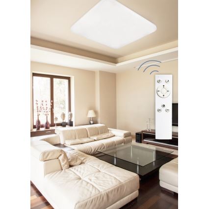Top Light - LED Ρυθμιζόμενο φωτιστικό οροφής OCEAN H80 RC LED/100W/230V τετράγωνο + τηλεχειριστήριο