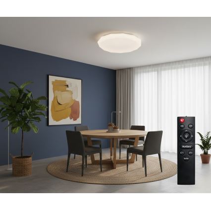 Top Light - Ρυθμιζόμενο LED φωτιστικό οροφής μπάνιου SPARKLE LED/60W/230V 3000-6500K IP44 Ø 49 cm λευκό + τηλεχειριστήριο