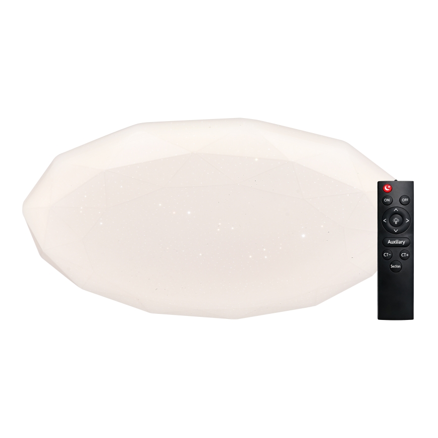 Top Light - Ρυθμιζόμενο LED φωτιστικό οροφής μπάνιου SPARKLE LED/60W/230V 3000-6500K IP44 Ø 49 cm λευκό + τηλεχειριστήριο