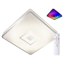 Top Light - LED RGB dimmable φωτιστικό οροφής RAINBOW LED/24W/230V τετράγωνο + τηλεχειριστήριο