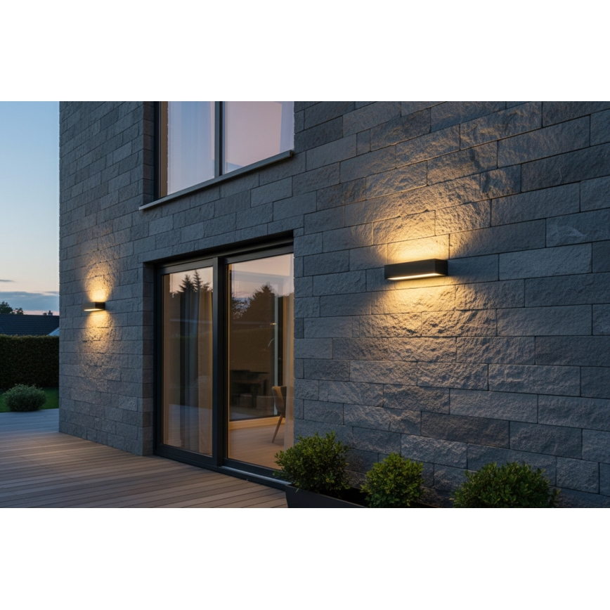 Top Light - LED εξωτερικό επιτοίχιο φωτιστικό IMOLA LED/10W/230V 3000/4000/6000K IP54 17 cm μαύρο