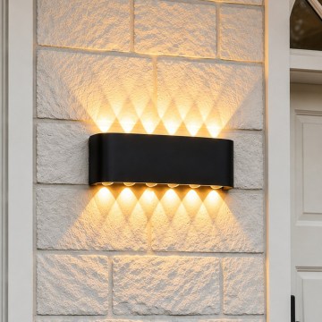 Top Light - LED Εξωτερικό επιτοίχιο φωτιστικό RAY LED/10W/230V 3000/4000/6500K IP54 μαύρο