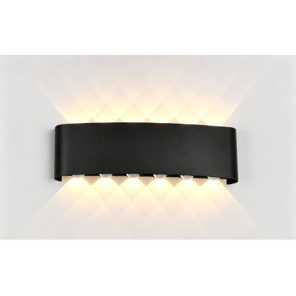 Top Light - LED Εξωτερικό επιτοίχιο φωτιστικό RAY LED/10W/230V 3000/4000/6500K IP54 μαύρο