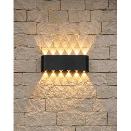Top Light - LED Εξωτερικό επιτοίχιο φωτιστικό RAY LED/10W/230V 3000/4000/6500K IP54 μαύρο