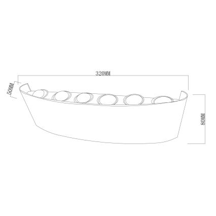 Top Light - LED Εξωτερικό επιτοίχιο φωτιστικό RAY LED/10W/230V 3000/4000/6500K IP54 μαύρο