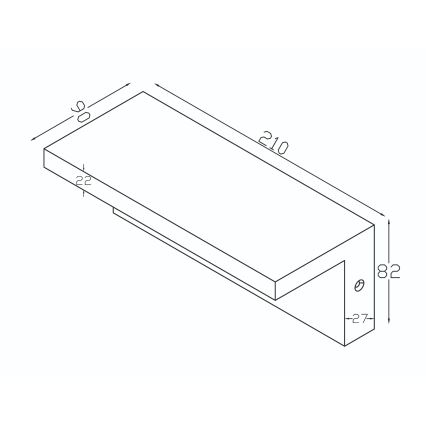 Top Light - Εξωτερικό επιτοίχιο LED φωτιστικό με αισθητήρα κίνησης ELON LED/10W/230V 3000/4000/6000K IP54 μαύρο