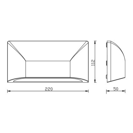 Top Light - LED Εξωτερικό φωτιστικό τοίχου LED/6W/230V IP65