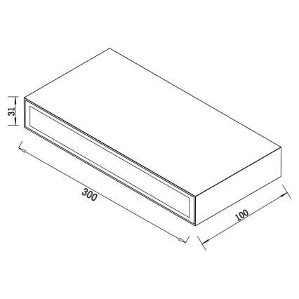 Top Light - Επιτοίχιο φωτιστικό εξωτερικού χώρου LED OBLIGO LED/12W/230V IP65 λευκό