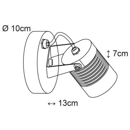 Top Light - Επιτοίχιο φωτιστικό εξωτερικού χώρου LED IBIZA LED/5W/230V IP54