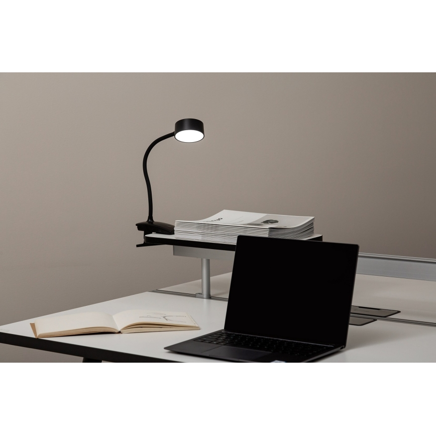 Top Light - LED ρυθμιζόμενη επιτραπέζια λάμπα με κλιπ BELLA LED/4,8W/5V 3000-6500K μαύρη