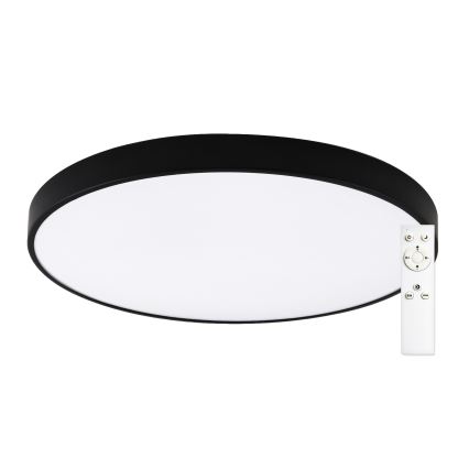 Top Light - LED ρυθμιζόμενο φωτιστικό οροφής για μπάνιο PETAL LED/60W/230V 3000-6500K IP44 Ø 59 cm μαύρο + τηλεχειριστήριο