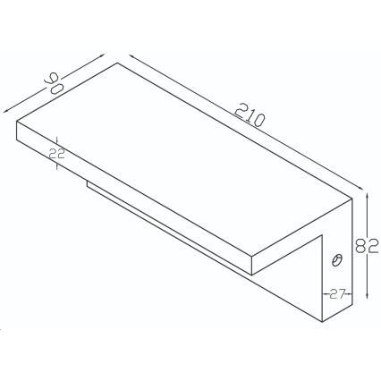 Top Light - LED Φωτιστικό τοίχου εξωτερικού χώρου με αισθητήρα ELON LED/10W/230V 4000K IP54