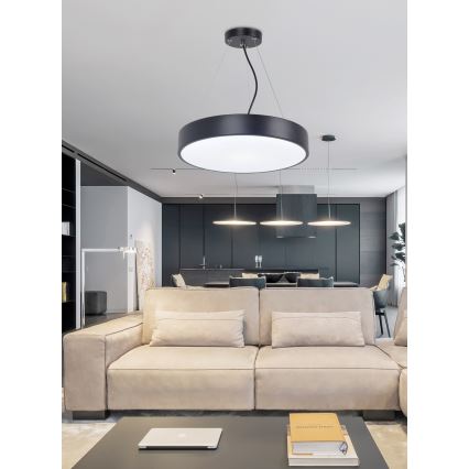 Top Light Metal 40CZ RC - Ρυθμιζόμενο LED φωτιστικό οροφής με καλώδιο METAL LED/51W/230V μαύρο + τηλεχειριστήριο