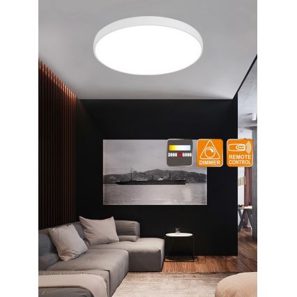 Top Light  Metal 60B RC - LED Dimmable φωτιστικό οροφής με τηλεχειριστήριο METAL LED/60W/230V