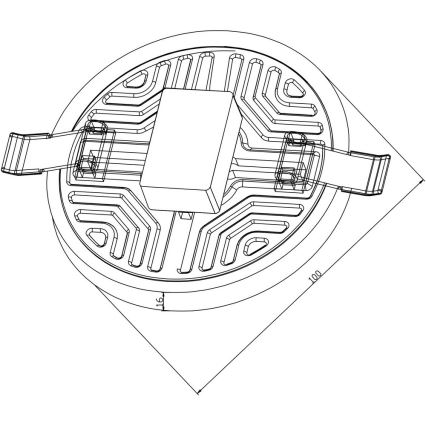 Top Light POLAR K 10 - LED Χωνευτό φωτιστικό οροφής POLAR LED/10W/230V