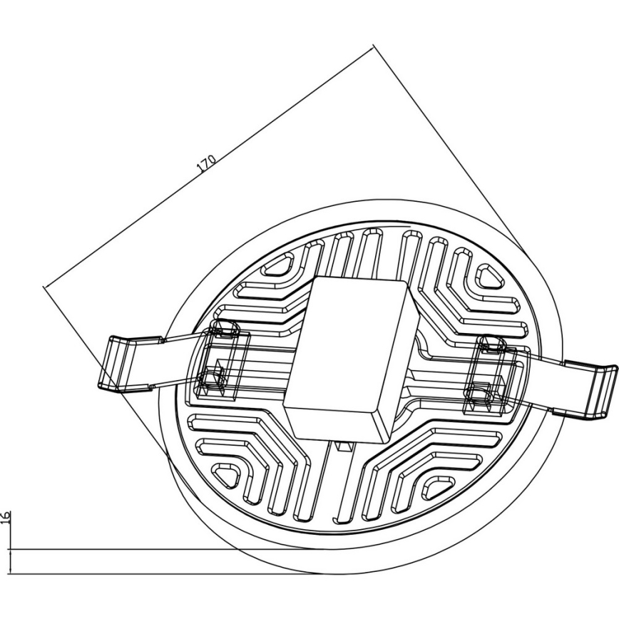 Top Light POLAR K 22 - LED Χωνευτό φωτιστικό οροφής POLAR LED/22W/230V