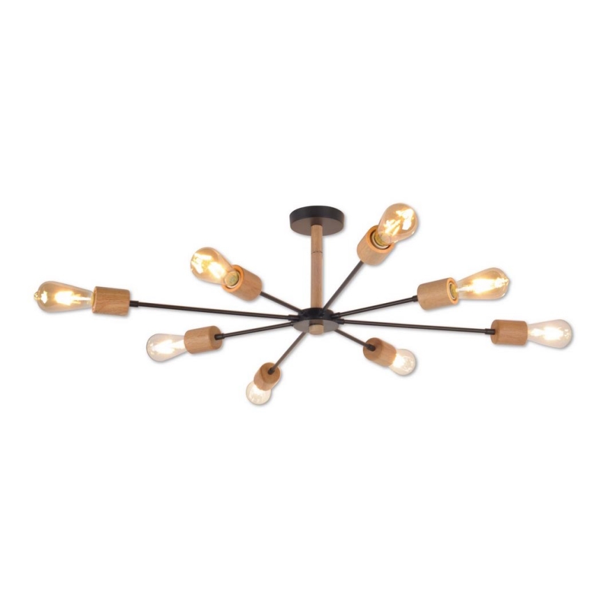 Top Light Star 8 - Κρεμαστό φωτιστικό STAR 8xE27/40W/230V πεύκο